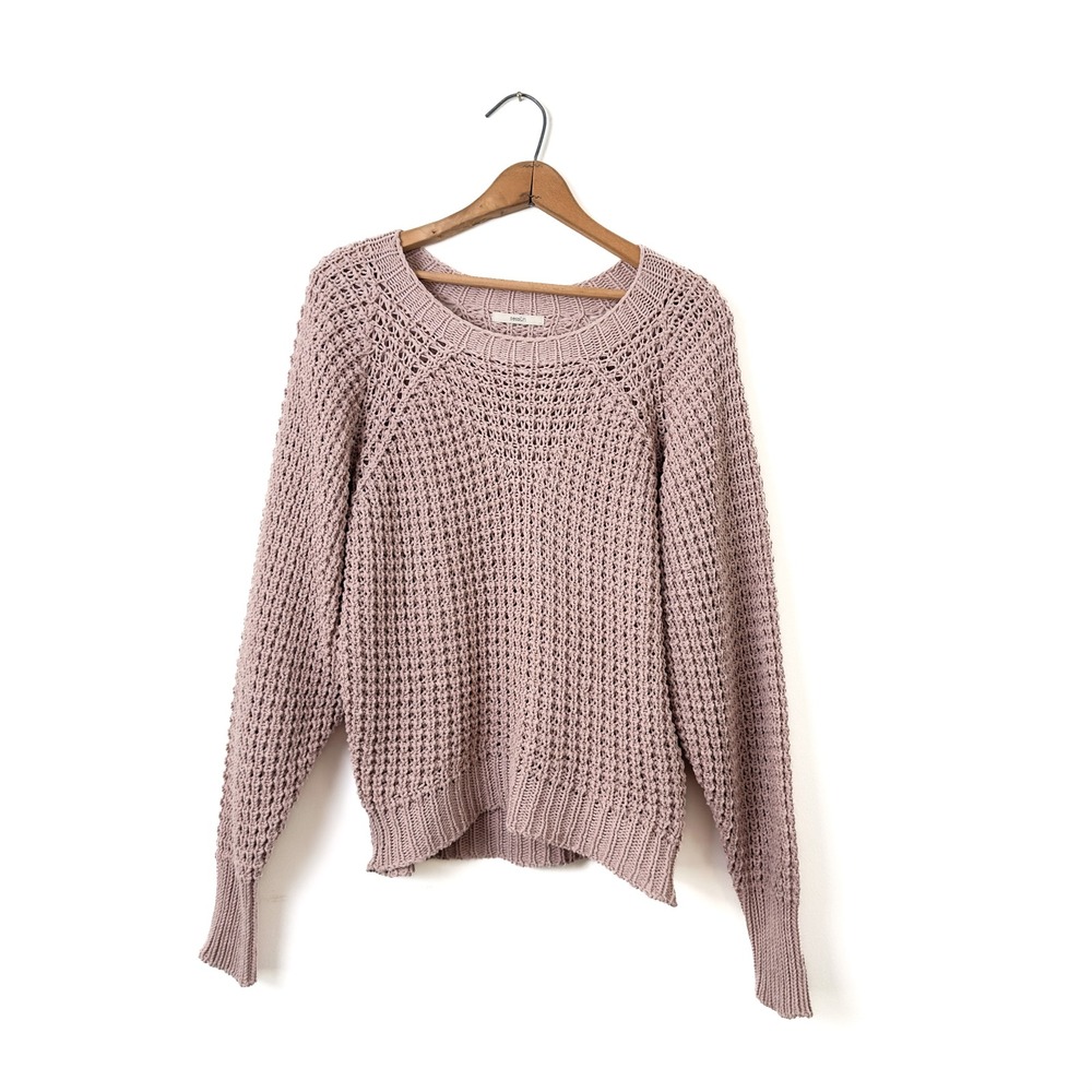 Sessun Coama Knit Pullover Sweater Mauve‎ Rose Tan Cotton Blend M